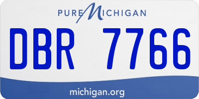 MI license plate DBR7766