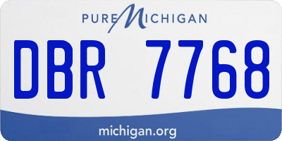 MI license plate DBR7768
