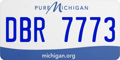 MI license plate DBR7773
