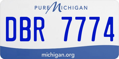 MI license plate DBR7774