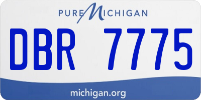 MI license plate DBR7775
