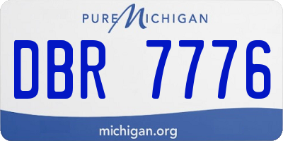 MI license plate DBR7776