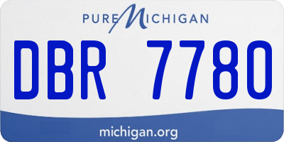 MI license plate DBR7780