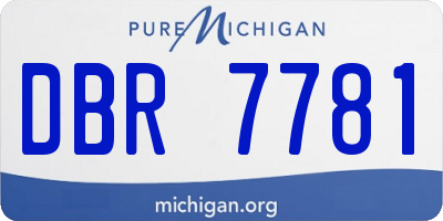 MI license plate DBR7781