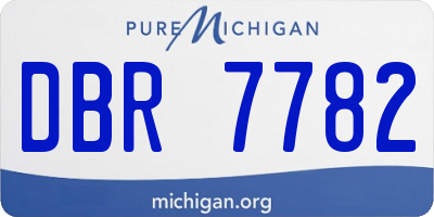 MI license plate DBR7782