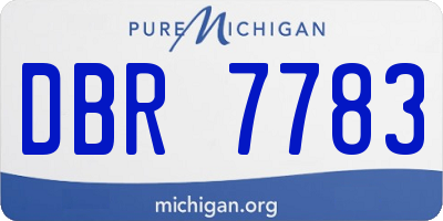 MI license plate DBR7783