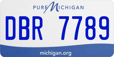 MI license plate DBR7789