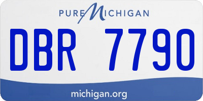 MI license plate DBR7790