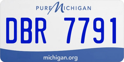 MI license plate DBR7791