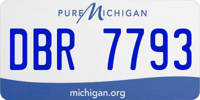 MI license plate DBR7793