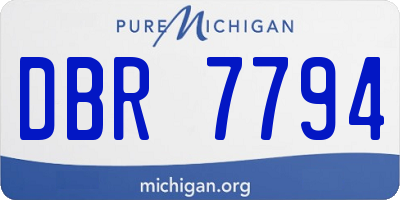 MI license plate DBR7794