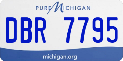 MI license plate DBR7795