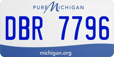 MI license plate DBR7796