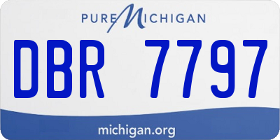 MI license plate DBR7797