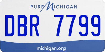 MI license plate DBR7799