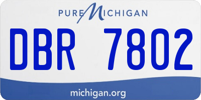 MI license plate DBR7802