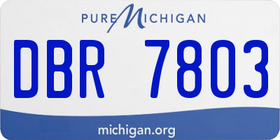MI license plate DBR7803