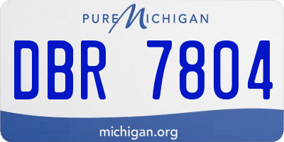 MI license plate DBR7804