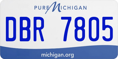 MI license plate DBR7805