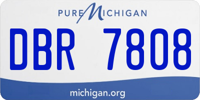 MI license plate DBR7808
