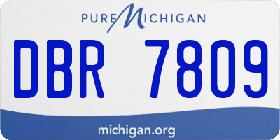 MI license plate DBR7809