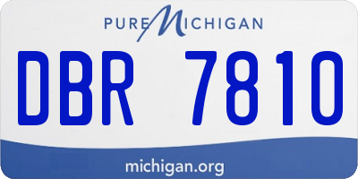 MI license plate DBR7810