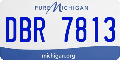 MI license plate DBR7813