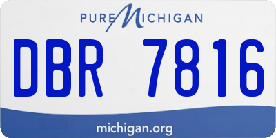 MI license plate DBR7816