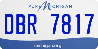 MI license plate DBR7817