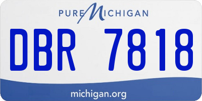 MI license plate DBR7818
