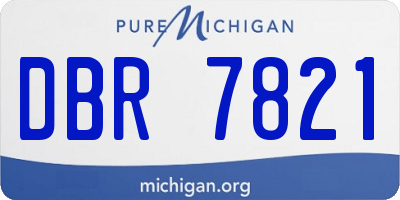 MI license plate DBR7821