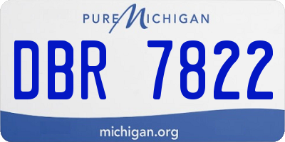 MI license plate DBR7822