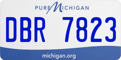 MI license plate DBR7823