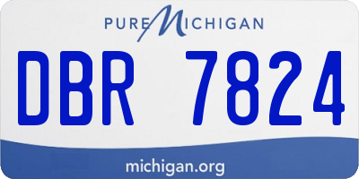 MI license plate DBR7824