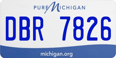 MI license plate DBR7826