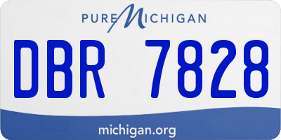 MI license plate DBR7828