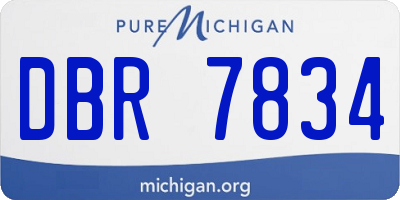 MI license plate DBR7834