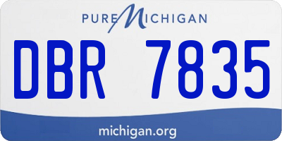MI license plate DBR7835