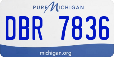MI license plate DBR7836