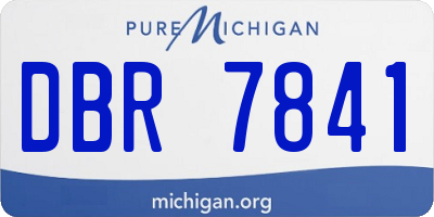 MI license plate DBR7841