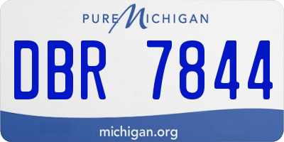 MI license plate DBR7844