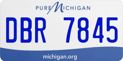 MI license plate DBR7845