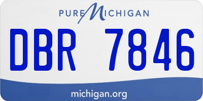 MI license plate DBR7846