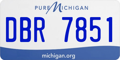 MI license plate DBR7851