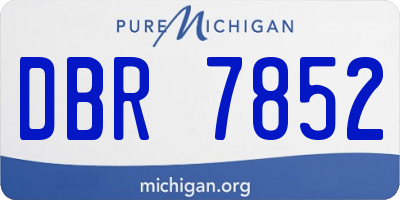MI license plate DBR7852