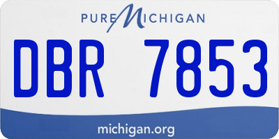 MI license plate DBR7853