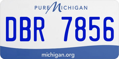 MI license plate DBR7856
