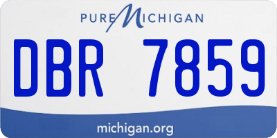 MI license plate DBR7859