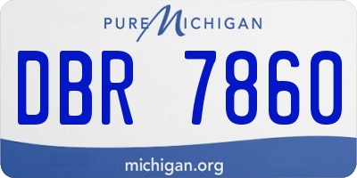 MI license plate DBR7860