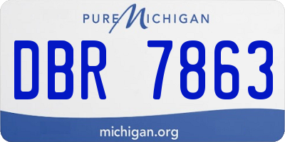 MI license plate DBR7863